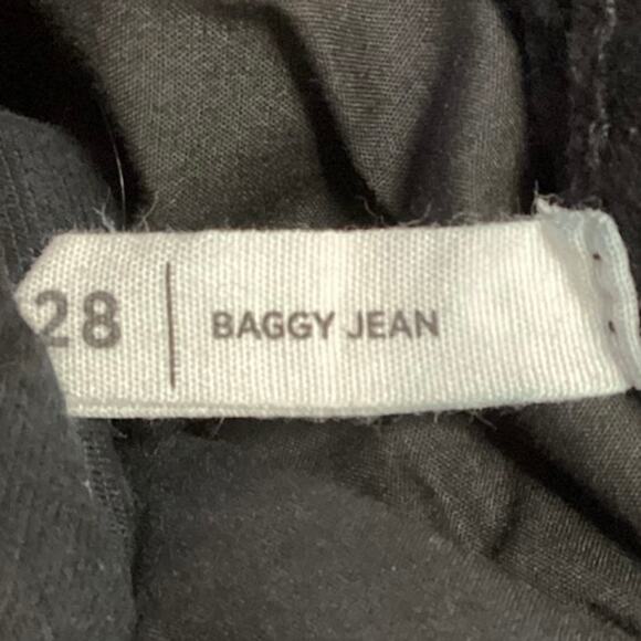 Pacsun Women's Black Baggy Distressed Ripped Wide Leg High Waist Denim Jeans 28 - Picture 7 of 7